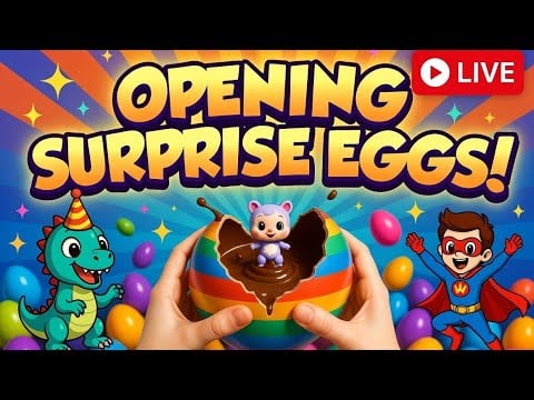 🎉 LIVE NOW! Cracking  Surprise Eggs together! 🥚✨#KinderJoy #SurpriseEggs #ToyUnboxing #LiveUnboxing