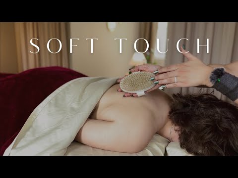 Back Attention ASMR  for Sleep w/ Hair Brush, Dry Brush, and Icy Globes [No Talking] [Real Person]