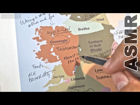 ASMR: Medieval Irish Kingdoms - Secrets, Stories and Tales  ( ASMR History and map tracing )