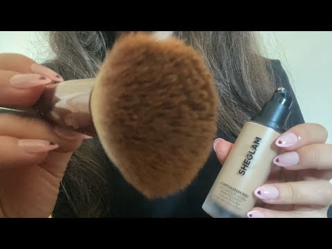 ASMR I am doing your makeup roleplay - gentle tapping & no talking 