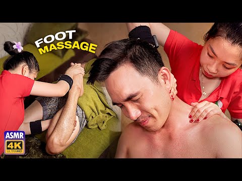 ASMR 🔥 The Most Intense Foot and Body Massage in Vietnam | Back massage | Foot reflexology