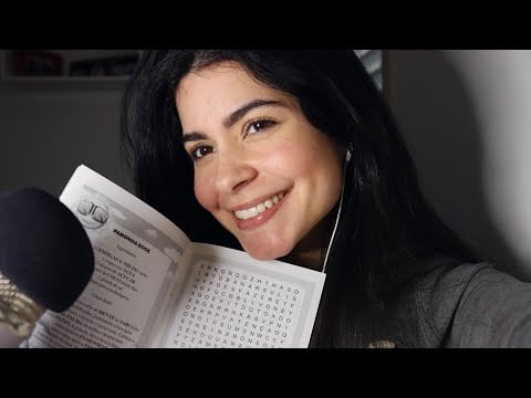 ASMR CAÇA PALAVRA MASCANDO CHICLETE