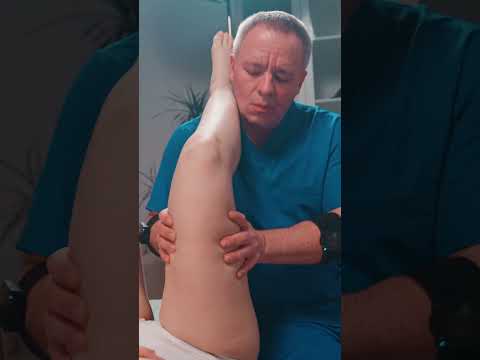 Deep pressure massage and leg stretching session for Yulia #stretching