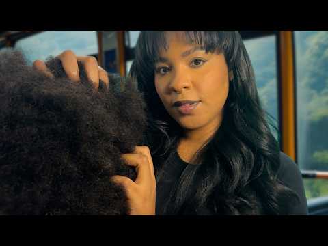 Jamaican Stranger on the Bus Plays in Your 4C Hair ✨ ASMR Personal Attention + Affirmations