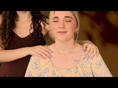 back & shoulder massage on a real person 🌼 soft spoken asmr