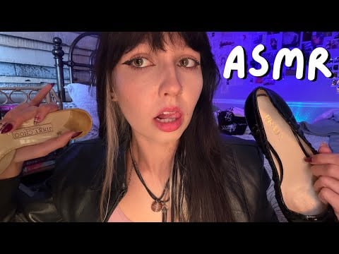 ASMR My $4,000 Designer Shoe Collection (Fabric Sounds,  Nail Tapping, Super Tingly)