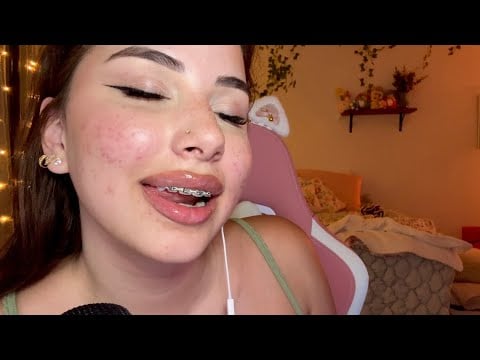 ASMR Close Up Clicky MouthSounds With Spit Painting ✨