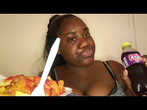 yummy fired chicken and fries mukbang asmr