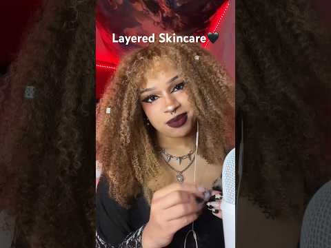 Layered 1 Minute Skincare #asmr #goth #skincare