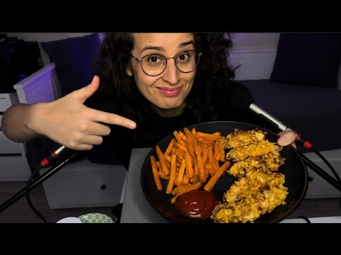 ASMR | MUKBANG POULET FRIT ET FRITES DE PATATE DOUCE 🍗