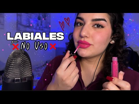 ASMR PROBANDO LABIALES QUE NO USO💄❌