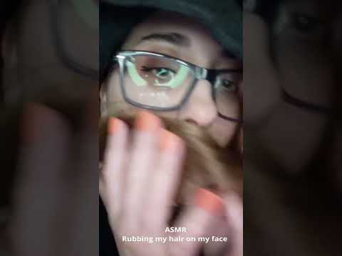Rubbing my Hair on my Face for Tingles ASMR #short