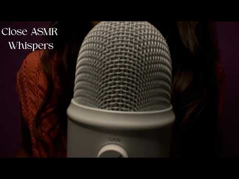 Close-Up ASMR Whispers with Subtle Background Noise (gentle tapping, scratching & spoolie sounds)