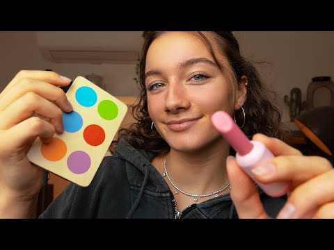 ASMR - Doing Your MakeUp with Wooden Tools! (Roleplay)