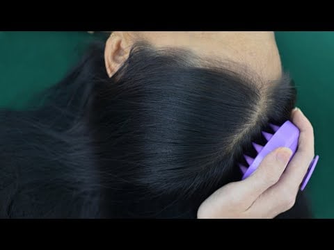 ASMR Head Massage With Shampoo Brush For Relieve Stress, Headache ( Asmr For Sleep )