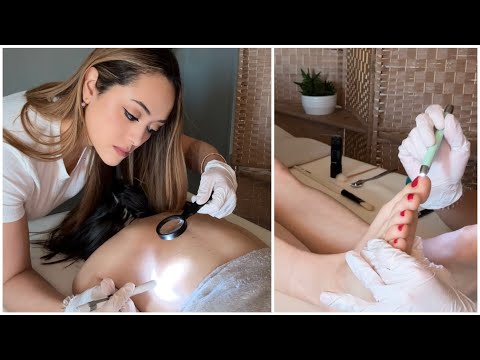 ASMR Scalp Check & FULL BODY Skin Examination & Sensation Test | ASMR Real Person, Sharp or Dull