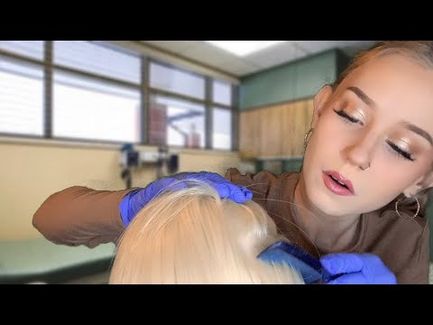 ASMR | School Nurse Lice Check & Treatment