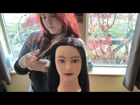 ASMR Realistic Binaural Haircut and Style - Normal to Soft Spoken Chatty Stylist