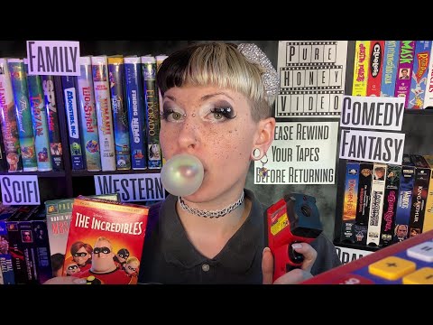 Video Store 📼 90's Roleplay! Soft Spoken ASMR with Gum Chewing for Sleep, Relaxation and Nostalgia