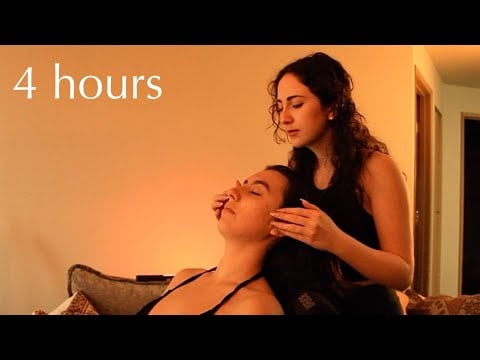 ASMR Scratch Massage Hair, Scalp & Head Tingles, Face Touching, 4 Hour Loop ✨ Warm Light(No Talking)