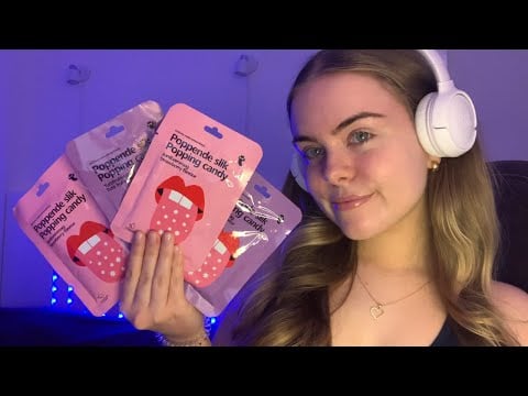 My First ASMR Video! ✨ (popping candy, mouth sounds)