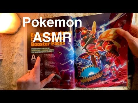 Soft-Spoken to Whisper ASMR ~ Pokémon Magazine, Maps, Page Turning & Cozy Relaxation