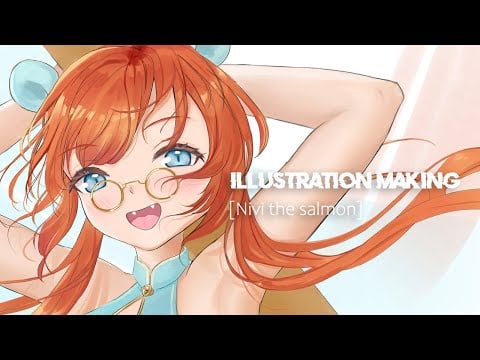 ILLUSTRATION MAKING | Speedpaint Bear plush, paint brush and glasses