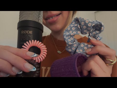 hair accessories on mic ASMR 🎀