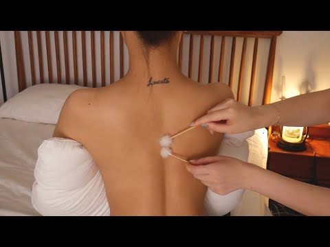 친구에게 ASMR해주기 / 팅글마사지 / 친구 머리만져주기 /  Back & Hair play with my friend