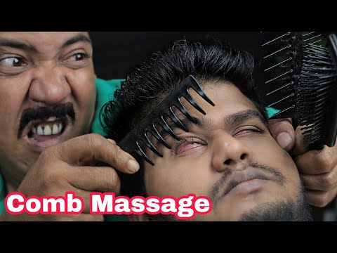 Comb Massage Tingles By Asim Barber | ASMR Head Massage And Neck Cracking | Asim Barber Comb Massage
