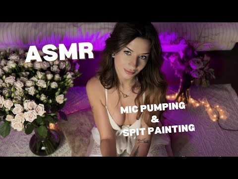 ASMR 4K 🌸 Fast & Aggressive Mic Pumping & Spit Painting You by Amy Haze