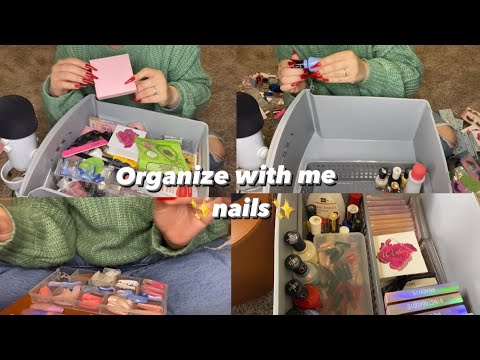 ASMR organize my nail drawer with me 💘