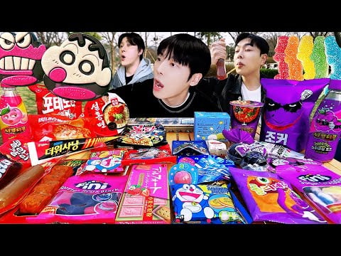 ASMR MUKBANG | 편의점 랜덤 먹방 & 꿀젤리 라면 디저트 HONEY JELLY CANDY DESSERT Random Challenge