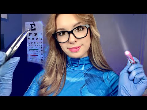 ASMR Fast & Aggressive ALIEN Full Body Exam Roleplay 👽 Cranial Nerve Medical Sci-Fi Ear, Eye, Light