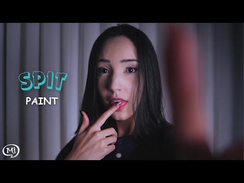 ASMR SPIT PAINTING 💦 pintando seu rosto delicadamente (atenção pessoal)