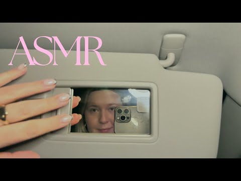 ASMR in my car (soft spoken, tapping, scratching, lens tapping)