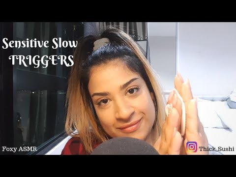 ASMR Sensitive Slow Triggers | Mic Brushing | Soft Spoken