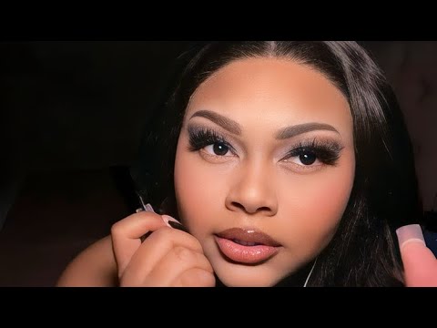 asmr plucking your eyebrows roleplay (close whispers, gum chewing, mouth sounds)