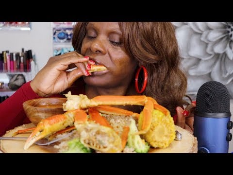 Mushroom Fried Rice ASMR Butter-Garlic Crab Legs