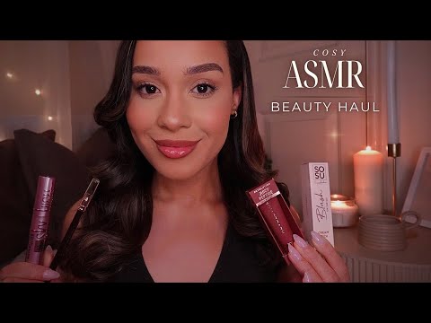 ASMR Cosy Beauty Finds 🤎 Relaxing Drugstore Haul, Tapping, Crinkles & Soft Spoken