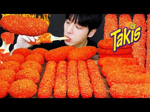ASMR MUKBANG 직접 만든 타키스 대왕 가래떡 떡볶이 불닭볶음면 치즈스틱 핫도그 먹방 & 레시피 FIRE NOODLES AND Tteokbokki EATING SOUND!