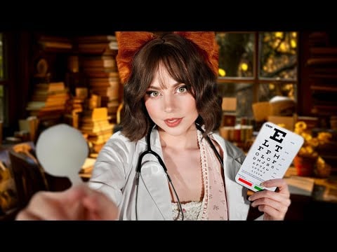 ASMR Werewolf Medical Exam, But You're Not a Werewolf 🌙 🩺 Eye Exam, Cranial Nerve Exam, Doctor