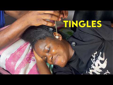 ASMR Detailed Hair Grooming With Brush Scratching Tingling & Ear CLEANING