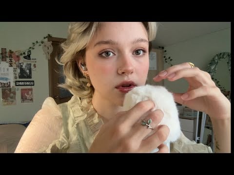 asmr ~ fluffy head massage + tongue clicking ⋆⭒˚.⋆