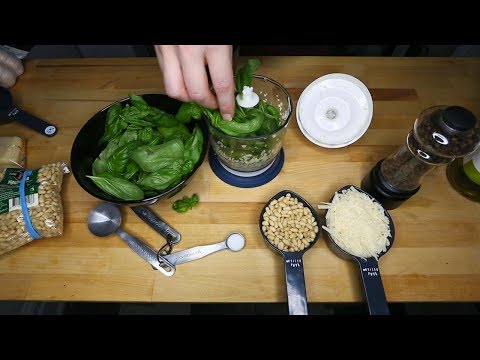 (English) How to Make Basil Pesto At Home ~ Whispered ASMR
