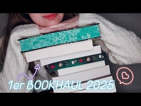 1er vidéo ASMR Bookhaul 2025 📚 (10 livres🤩)