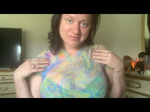 ASMR Fabric Scratching Mesh Shirt and Whisper Rambling (fast & aggressive)