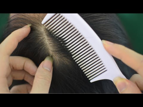 ASMR Real Person Hair Brushing, Hair Play, Hair Parting, Relaxing Sounds For Relieve Anxiety
