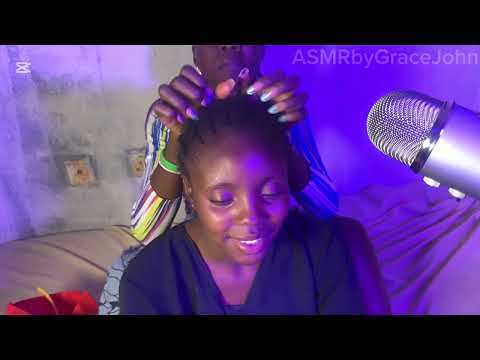 ASMR INTENSIVE SCALP SCRATCHING, AGGRESSIVE HEAD MASSAGE WITH GUM CHEWING VERY SLEEPY