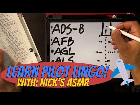 ASMR Soft Spoken Pilot Lingo Lesson | Writing on iPad